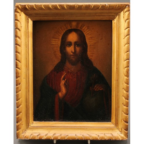 1008 - Eastern Orthodox School (19th century)
Christ Pantocrator
icon, oil on panel, 20.5cm x 16cm