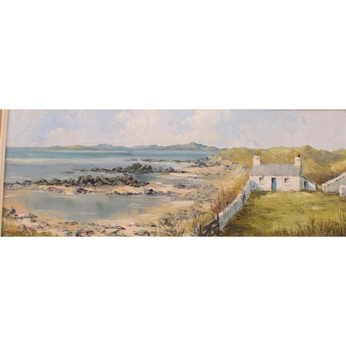 1065 - Charles Wyatt Warren (1908-1993)
Welsh Whitewashed Cottage by the Sea
signed, oil on board, 28.5cm x... 