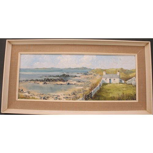 1065 - Charles Wyatt Warren (1908-1993)
Welsh Whitewashed Cottage by the Sea
signed, oil on board, 28.5cm x... 