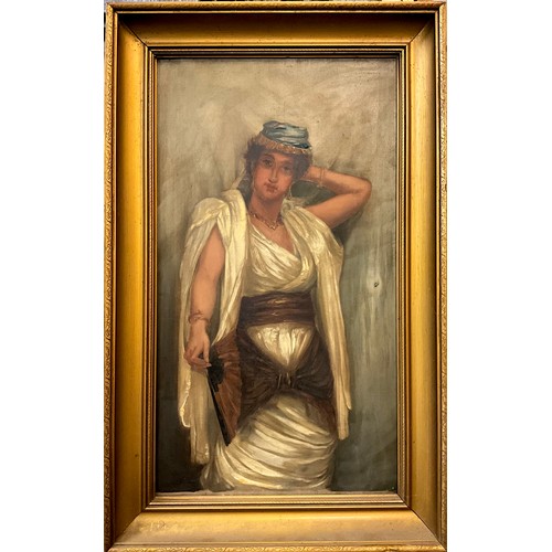 948 - In the manner of Anton Franz Brentano 
Portrait of a Grecian lady 
oil on canvas, 66cm x 40.5cm.