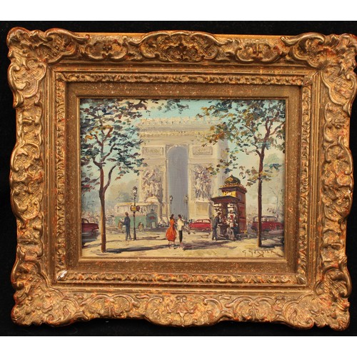 749 - G. Gerber (French School, 20th century) 
Arc de Triomphe 
signed, oil on canvas, 18cm x 23cm