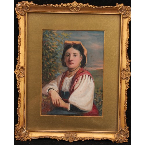 821 - Italian School (early 20th century) 
Portrait of a Lady 
unsigned, oil, 18.5cm x 13cm, gilt frame