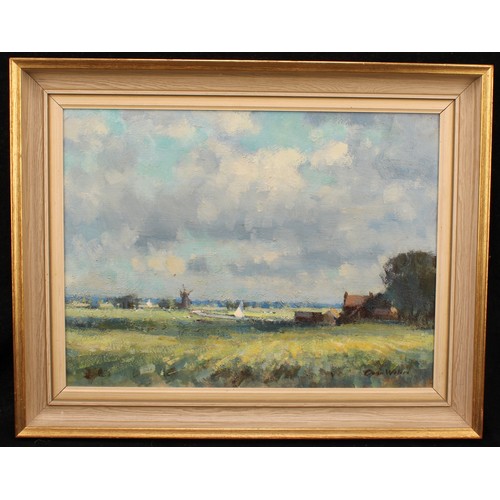 1088 - Owen Waters (1916-2004) 
Farm Near Repps 
signed, oil on board, 30cm x 40cm