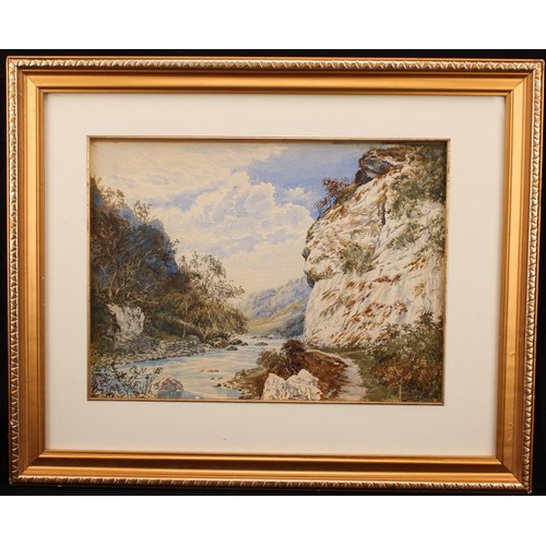 897 - Albert Edward Ash (1864–1937) 
The Lion Rock, Dovedale 
signed, watercolour, 29cm x 38cm