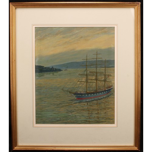 1018 - English School (20th century) 
Estuary Scene 
unsigned, oil on canvas, 39cm x 32cm