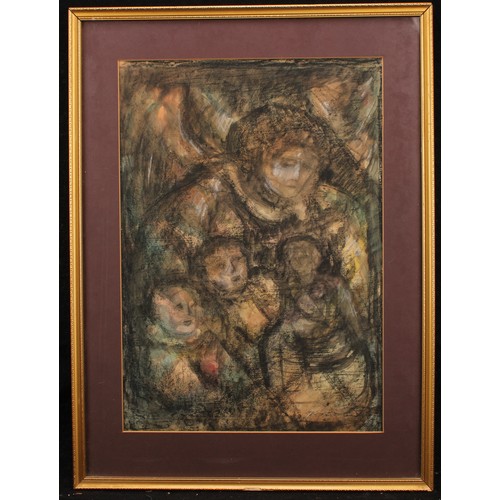 776 - After Joan Kathleen Harding Eardley (1921-1963) 
Mother with Children
unsigned, mixed media, 44cm x ... 