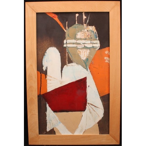 1022 - Style of Peter Sheldon-Williams ('Oscar') (1919-1994) 
Abstract Portrait 
unsigned, label to verso, ... 