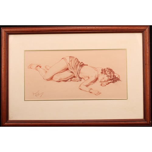 921 - Style of Fortunino Matania (1881-1963), possibly Franco Matania, 
Life Study of a Female Nude 
signe... 