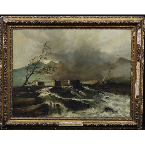 810 - D*** (Welsh School, 19th century) 
Near Capel Carig, N. Wales 
indistinctly signed, oil on canvas, 7... 