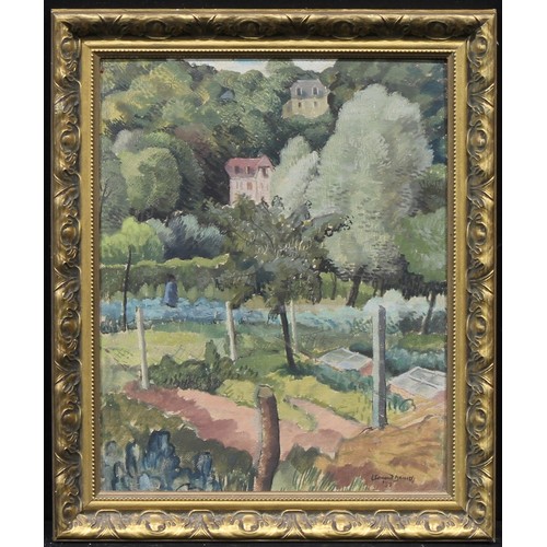 763 - Leonard Daniels (1909-1998) 
The Vegetable Garden 
signed, oil on board, 49cm x 39cm