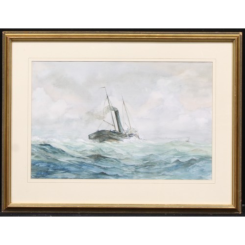 917 - S.M. (English School, 20th century) 
The Trawler 
monogrammed, watercolour, 33cm x 50cm