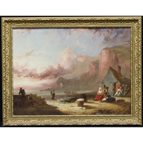 1131 - Manner of William Shayer (1787-1879) 
Settlers at the Shore 
unsigned, oil on canvas, 44cm x 59cm