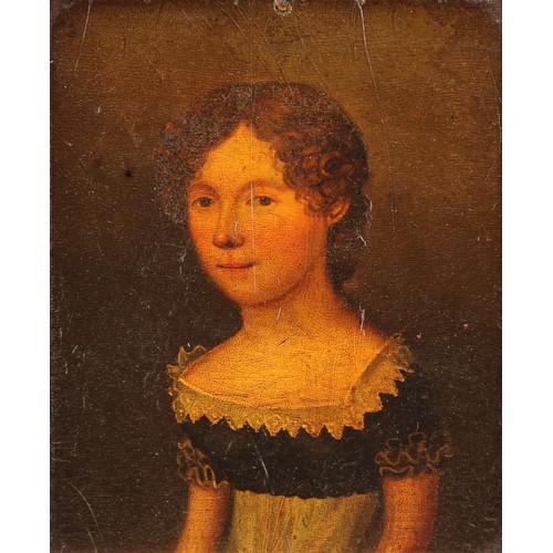 743 - English School (19th century)
Portrait of a Young Girl
oil on panel, 22cm x 18cm