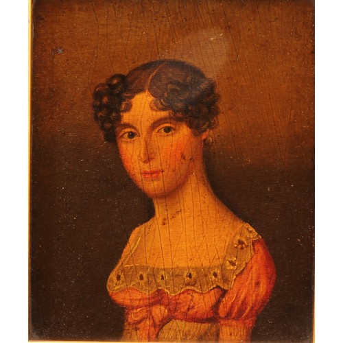 744 - English School (19th century)
Portrait of a Young Lady
oil on panel, 22cm x 18cm