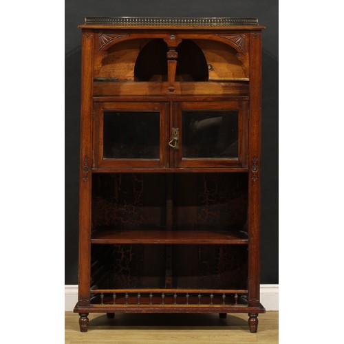 1637 - Maritime Salvage - an unusual Aesthetic Movement period side cabinet or bookcase, re-purposed from a... 