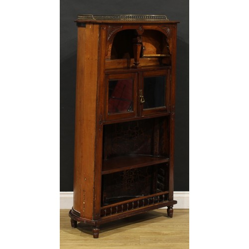 1637 - Maritime Salvage - an unusual Aesthetic Movement period side cabinet or bookcase, re-purposed from a... 