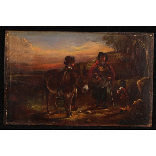 750 - G. Wright (English School, 19th century) 
The Runaway 
signed, oil on copper, 13cm x 20cm