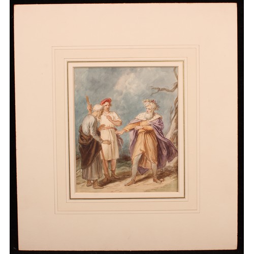 987 - English School (19th/20th century) 
King Lear, Act IV Scene VI
unsigned, watercolour, 20cm x 16.5cm