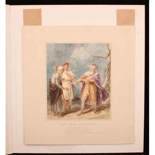 987 - English School (19th/20th century) 
King Lear, Act IV Scene VI
unsigned, watercolour, 20cm x 16.5cm