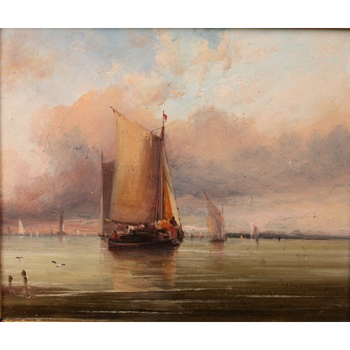 771 - Manner of Abraham Hulk (1813-1897) 
Dutch Fishing Boat 
unsigned, oil on board, 16.5cm x 19.5cm; ano... 