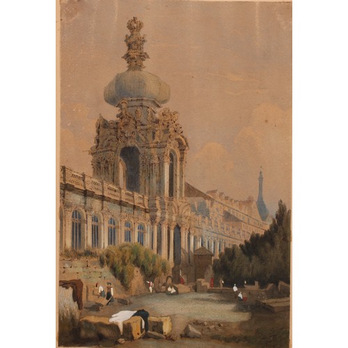 918 - Samuel Gillespie Prout (1822-1911) 
Kronentor, Dresden 
unsigned, watercolour, 39cm x 26cm; another ... 