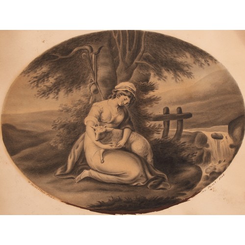 851 - After William Hamilton (1751-1801), a pair of lithograph prints, The Shepherdess and Sylvia and her ... 