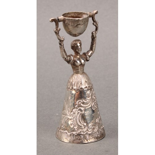 309 - A Dutch silver miniature wager cup, 6.5cm high, c.1900