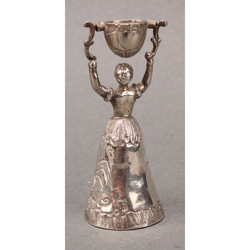 309 - A Dutch silver miniature wager cup, 6.5cm high, c.1900