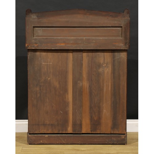 1693 - A George IV mahogany chiffonier, of small proportions, cushion moulded drawer to frieze above a pair... 