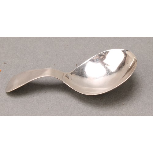 181 - Hester Bateman - a George III silver caddy spoon, quite plain, 8.5cm long, London 1785