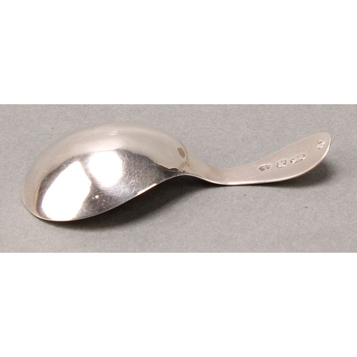 181 - Hester Bateman - a George III silver caddy spoon, quite plain, 8.5cm long, London 1785