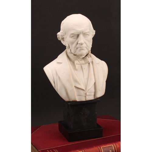 1806 - A 19th century parian ware portrait bust, of the Rt Hon William Ewart Gladstone MP (1809 - 1898), ti... 