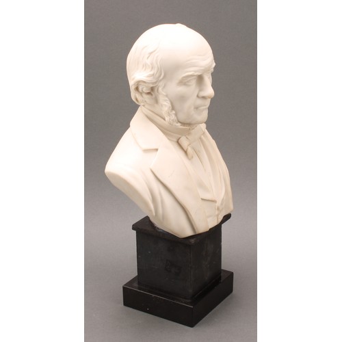 1806 - A 19th century parian ware portrait bust, of the Rt Hon William Ewart Gladstone MP (1809 - 1898), ti... 