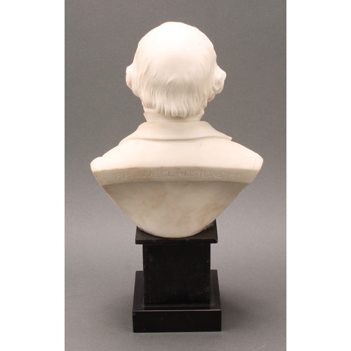 1806 - A 19th century parian ware portrait bust, of the Rt Hon William Ewart Gladstone MP (1809 - 1898), ti... 