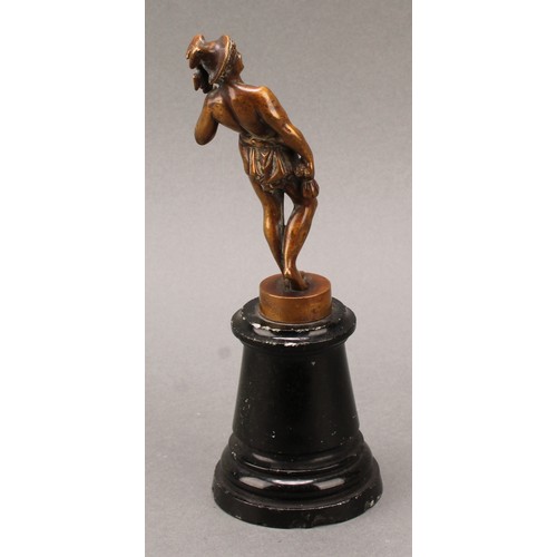 1967 - Grand Tour School (19th century), a cabinet bronze, Mercury, marble base, 18.5cm high