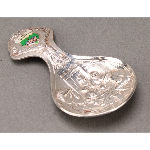 361 - A George IV silver Old English pattern caddy spoon, quite plain, 9cm long, William Bateman, London 1... 