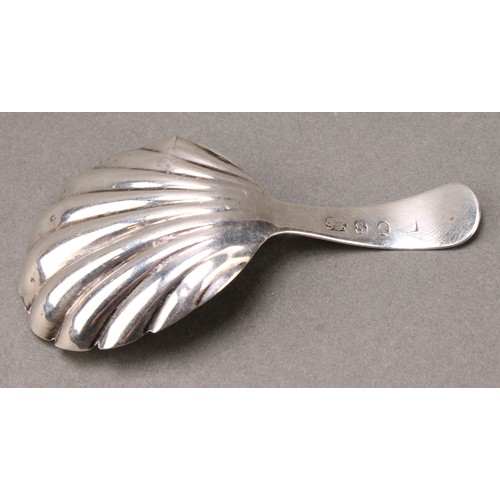 315 - A Victorian silver Fiddle pattern caddy spoon, 10cm long, Henry Holland, London 1856; others, variou... 