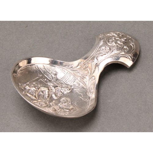 315 - A Victorian silver Fiddle pattern caddy spoon, 10cm long, Henry Holland, London 1856; others, variou... 