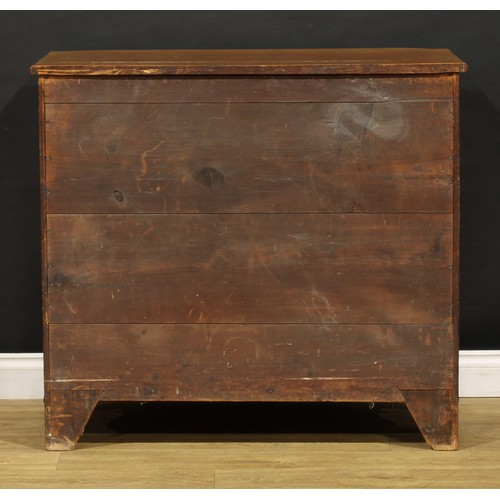 1692 - A George IV mahogany chest, of two short and three long graduated drawers, 91.5cm high, 101cm wide, ... 