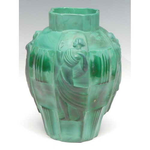 1361 - A Curt Schlevogt Bohemian glass vase, Dancing Lady, designed by Artur Plevar for the Ingrid Collecti... 