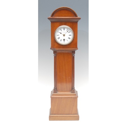 1814 - A 20th century mahogany novelty timepiece, as a longcase clock, W. Thornhill & Co, 144 & 145 New Bon... 