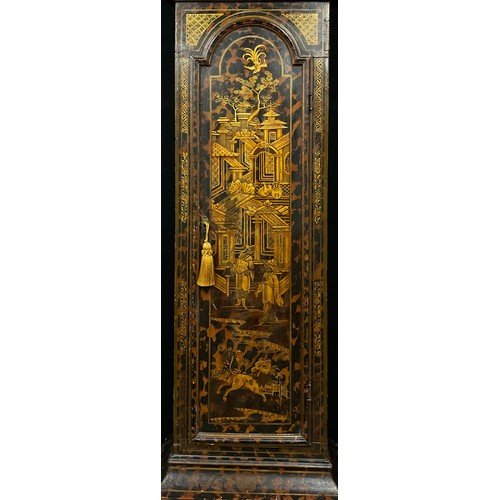 2013 - A late 18th/early 19th century Longcase Clock, by Edward Aldy, of Lincoln, the case painted with fau... 