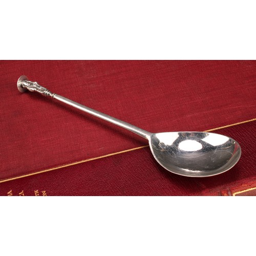 25 - A James I silver Apostle spoon, 17.5cm long, William Cawdell, London 1607