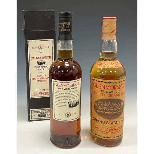 1479 - Whisky - Glenmorangie portwood finish Highland single malt, 70cl, 46.5% vol, wooden case; Glenmorang... 