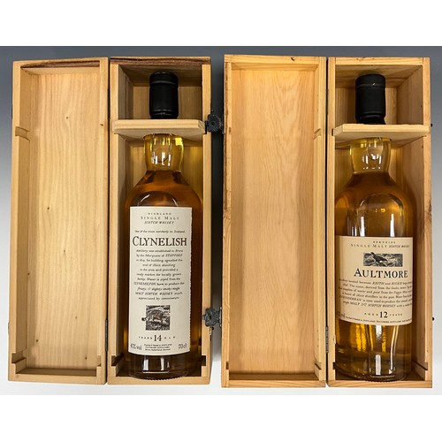 1477 - Whisky - Clynelish 14 year old Scotch single malt whisky, 70cl, 40%vol, owc;  Aultmore 12 year old S... 