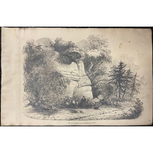 772 - A 19th century Artist’s sketch book, eight pages, landscape subjects, each titled, and dated verso, ... 