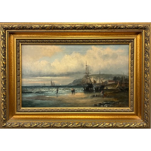 756 - George William Thornley (1857-1935)  
Loading the Barges 
signed, and titled verso, 25cm x 40.5cm