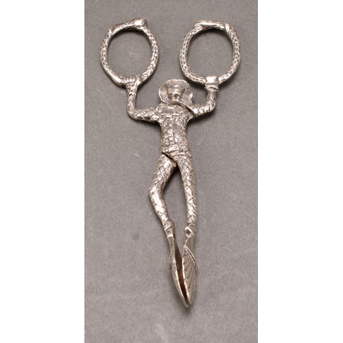 390 - A pair of George V silver novelty sugar tongs, as Harlequin, Levi & Salaman, Birmingham 1913