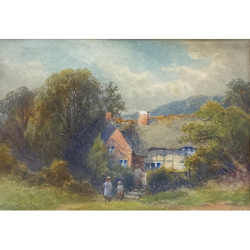 991 - Frank Gresley (1855–1936), a pair 
Cottage, Derbyshire 
signed, watercolour, 16.5cm x 24.5cm each (2... 