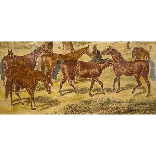 1049 - J. Rogerson English School, 19th century) 
Horses Feeding 
signed, dated 1875, watercolour, 17cm x 3... 